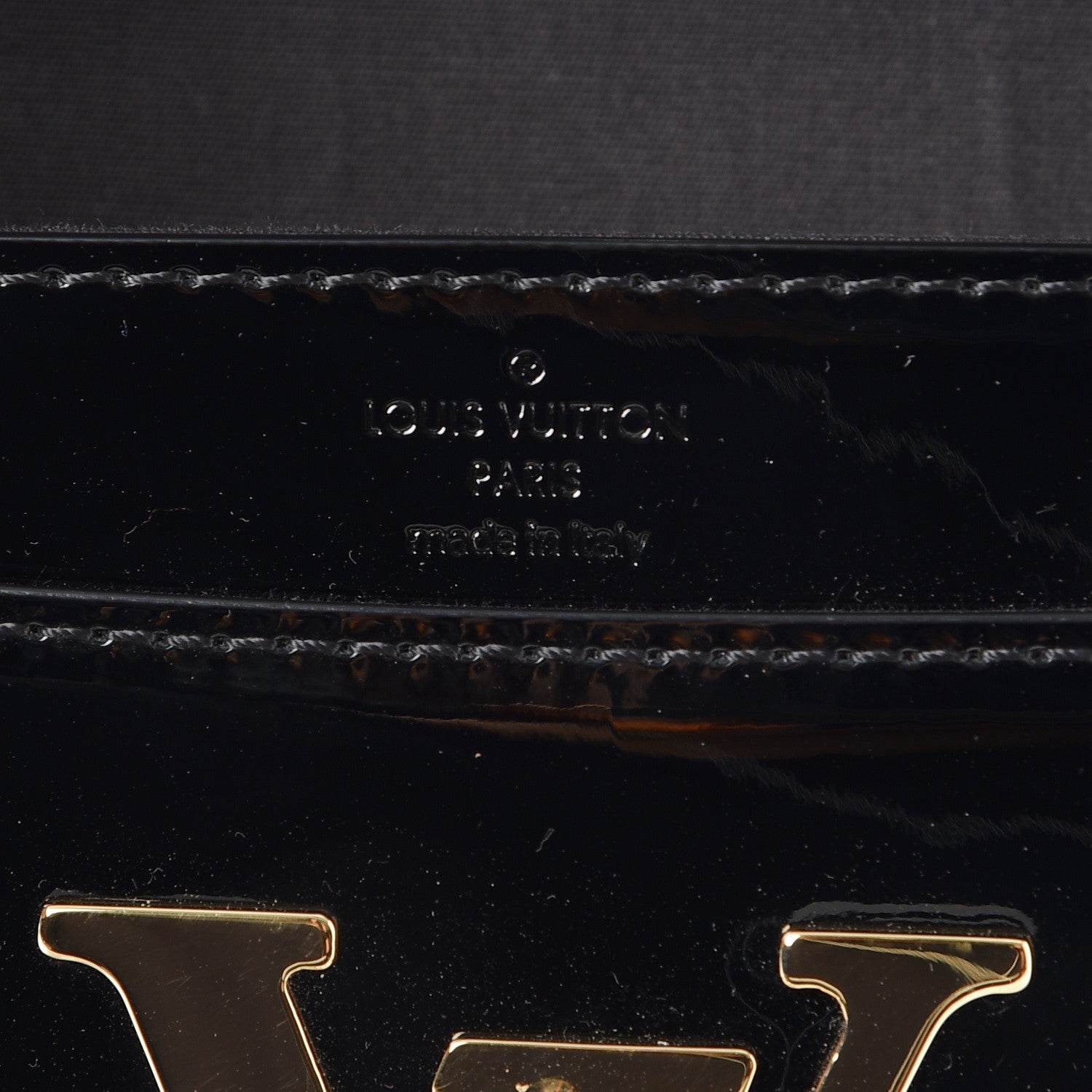 Louis Vuitton Patent Neo Sobe Louise EW Clutch Black 6 of 10