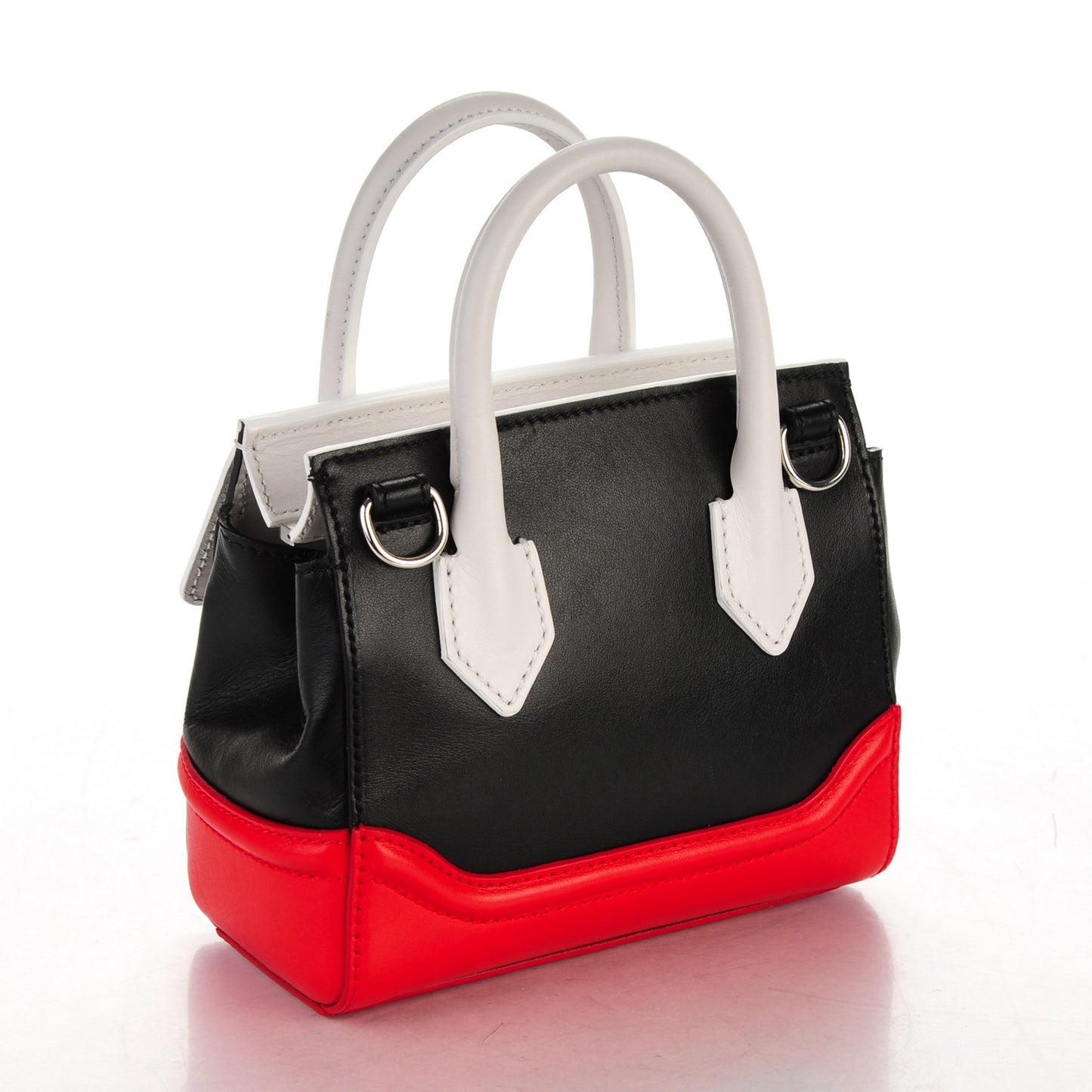 Calfskin Small Palazzo Empire Bag Black Red White