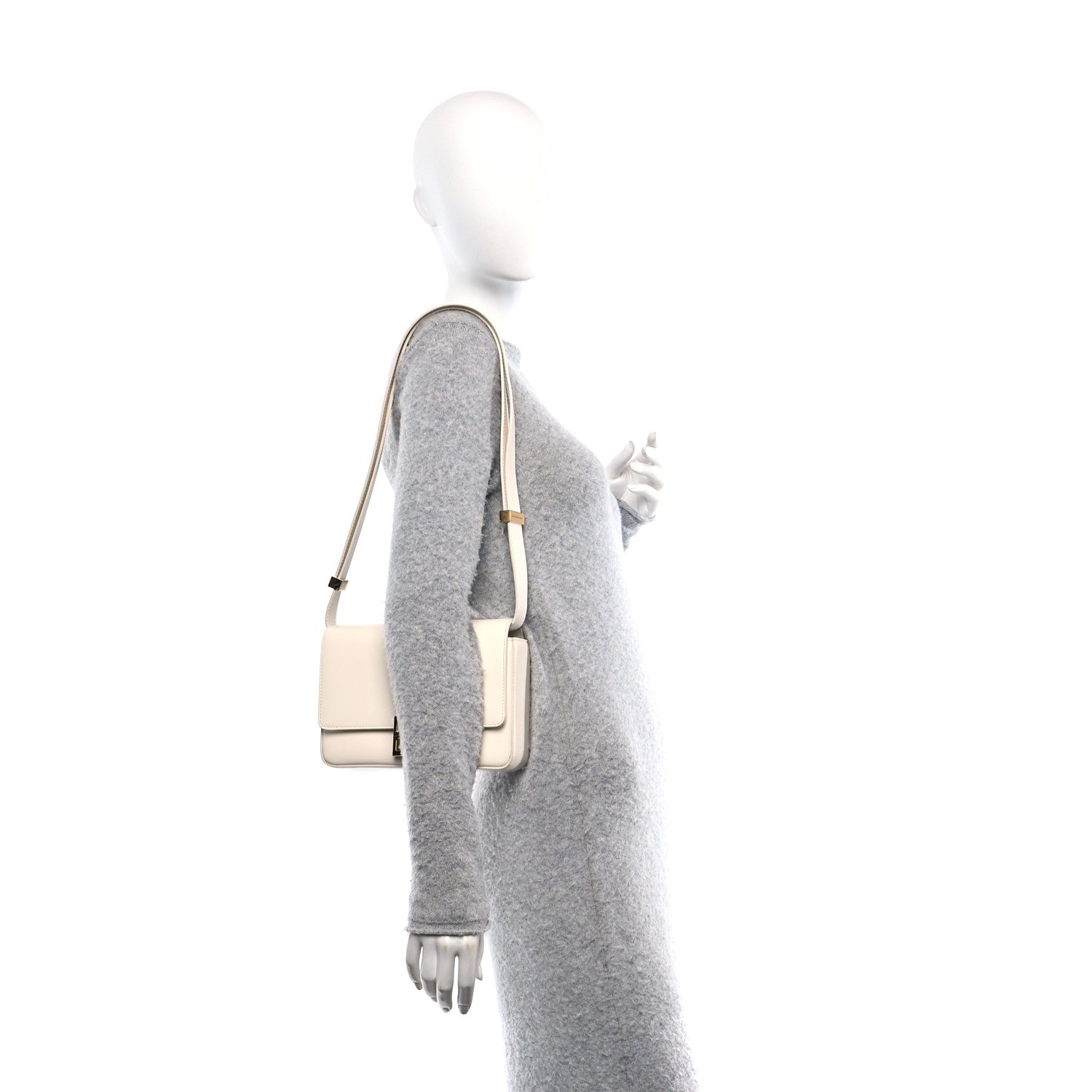 Givenchy Box Calfskin Medium 4G Shoulder Bag Ivory 3 of 14