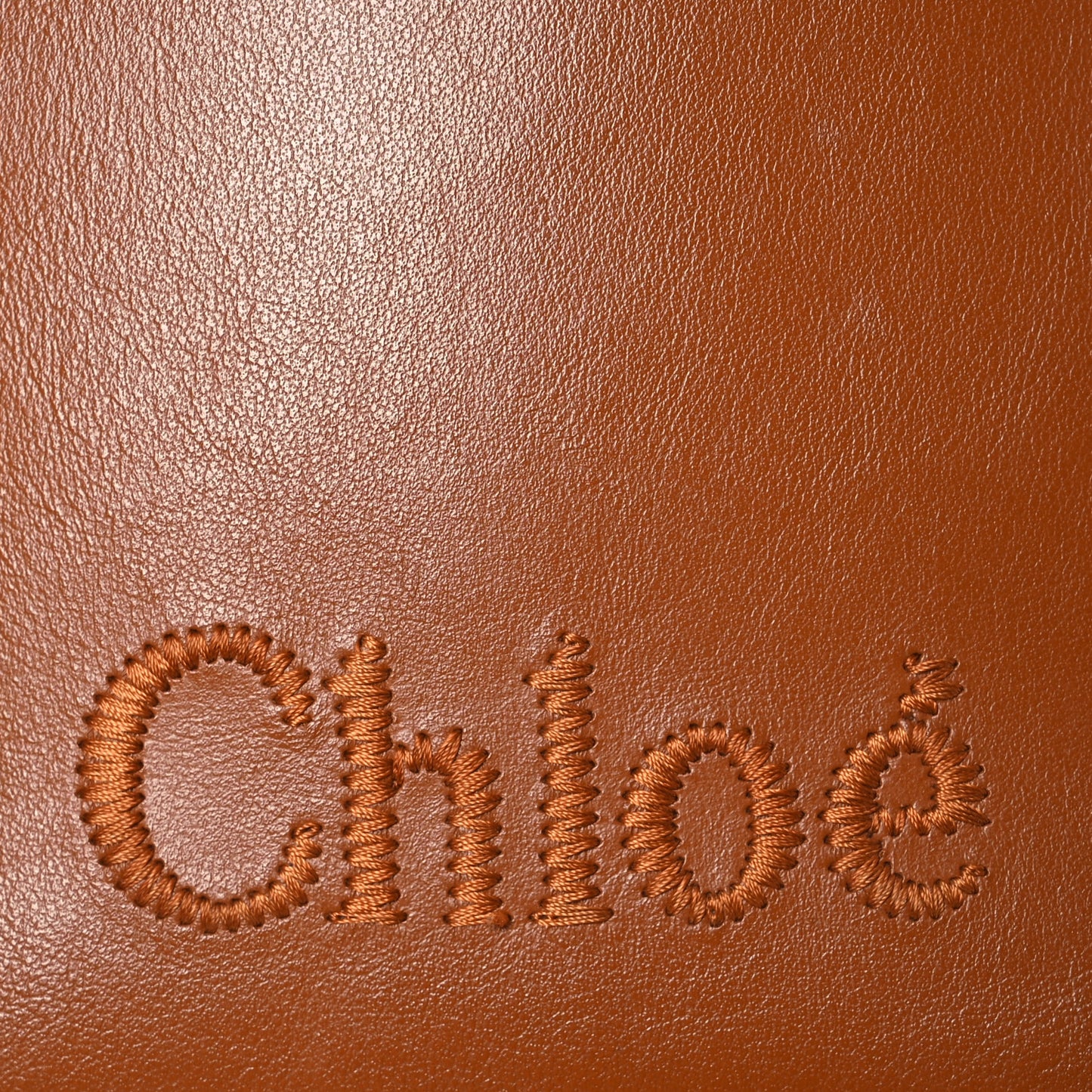 Shiny Calfskin Micro Sense Tote Bag Caramel
