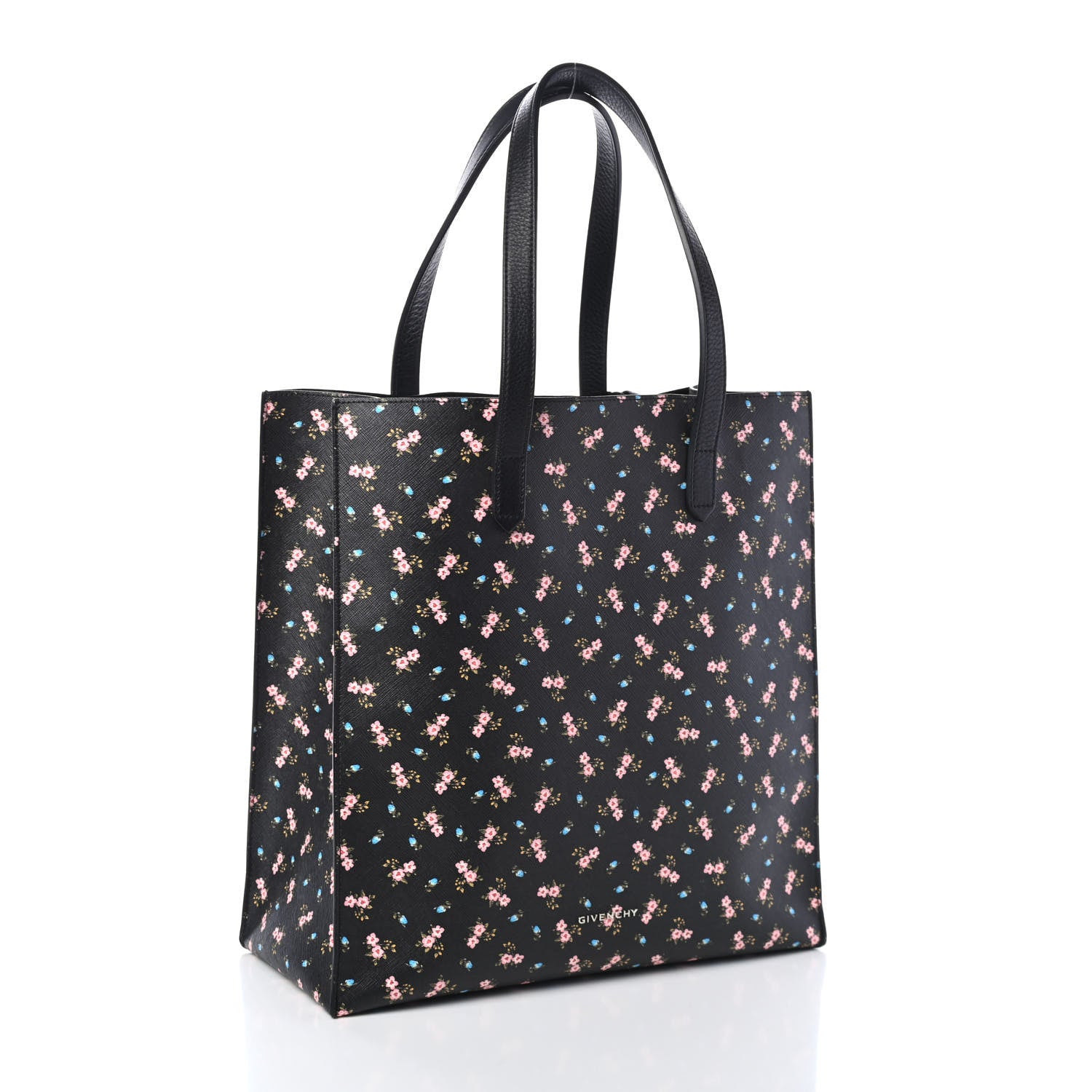 Givenchy Coated Canvas Hibiscus Print Medium Stargate Shopper Tote Black Multicolor 2 of 5