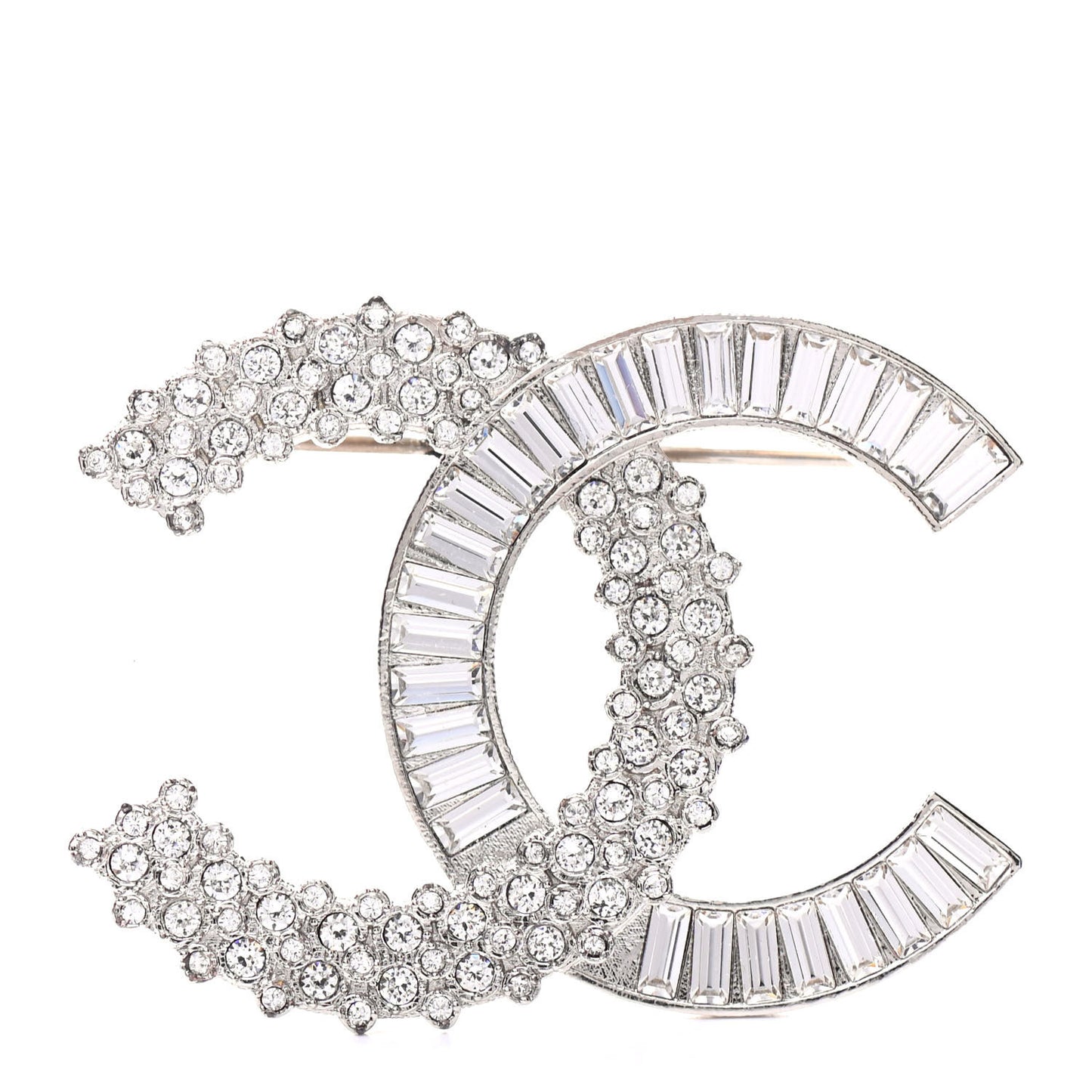 Crystal CC Brooch Silver