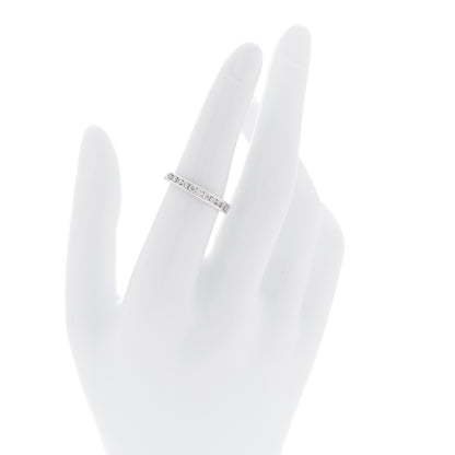 Tiffany Platinum Diamond 3mm Half Circle Wedding Band Ring 53 6.5 2 of 5