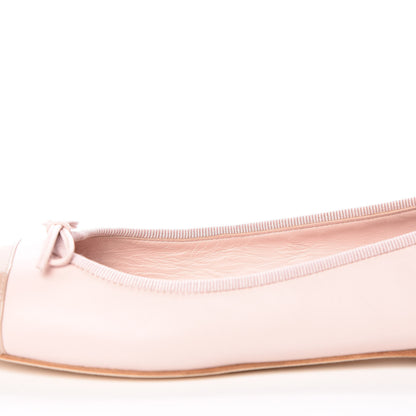 Chanel Lambskin Patent Cap Toe CC Ballerina Flats 37 Rose Clair 10 of 10