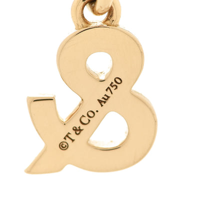 Tiffany 18K Yellow Gold Diamond Ampersand Pendant Necklace 4 of 7