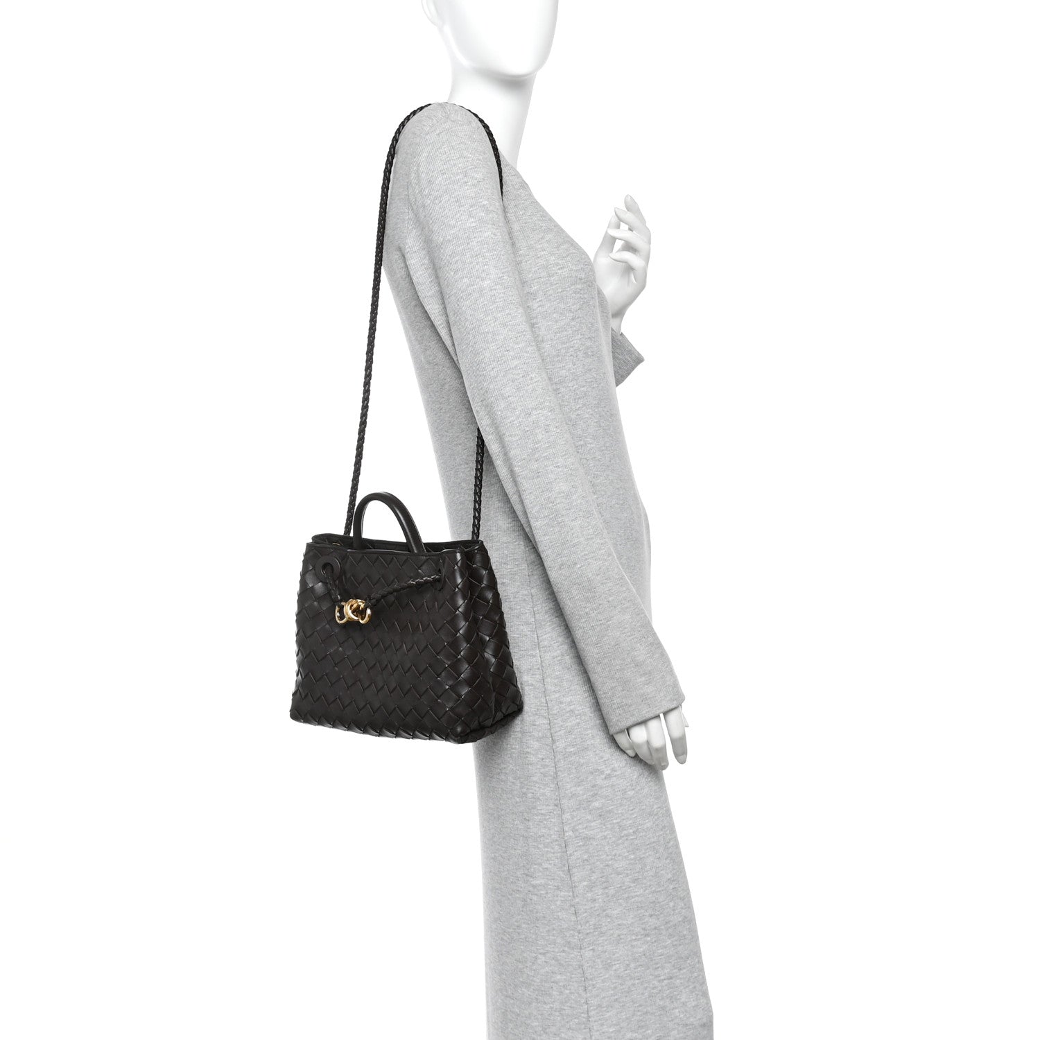 Bottega Veneta Nappa Intrecciato Small Andiamo Shoulder Bag Fondant 2 of 9