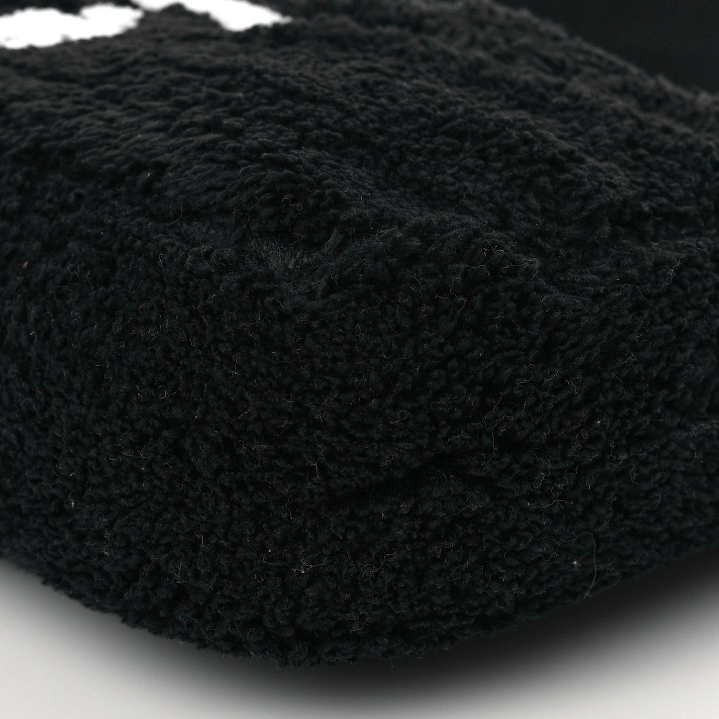Terry Cloth Mini Re-Edition 2000 Bag Black White