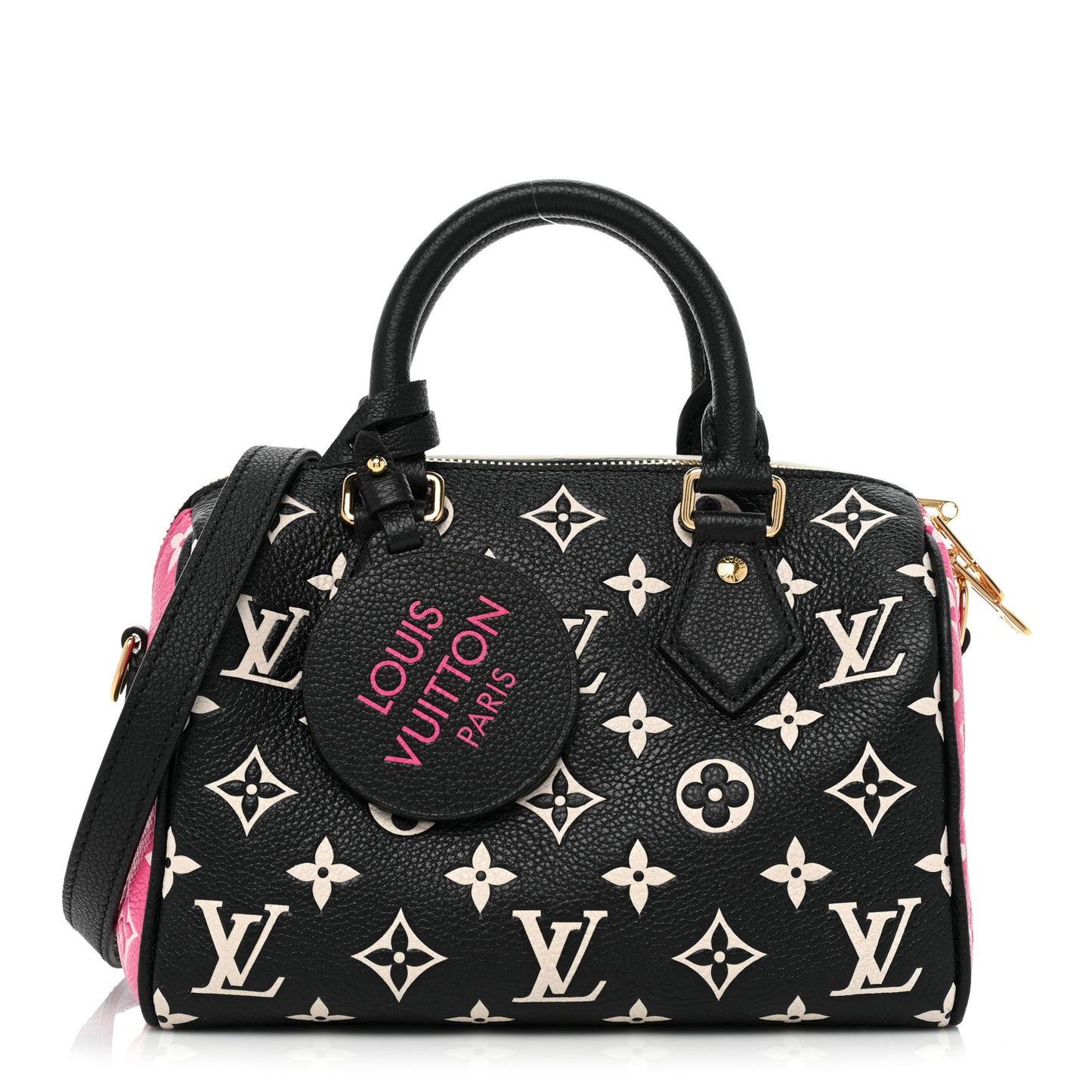 Empreinte Monogram Spring in the City Speedy Bandouliere 20 Black White Pink