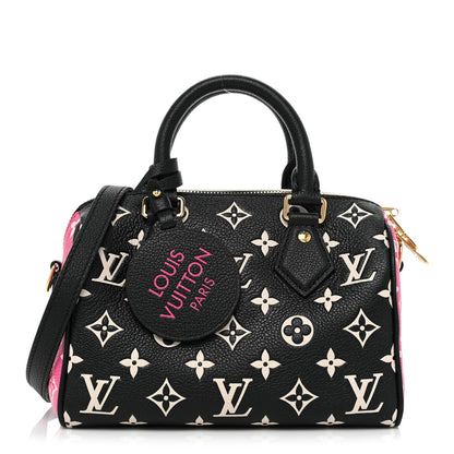 Louis Vuitton Empreinte Monogram Spring in the City Speedy Bandouliere 20 Black White Pink 1 of 9