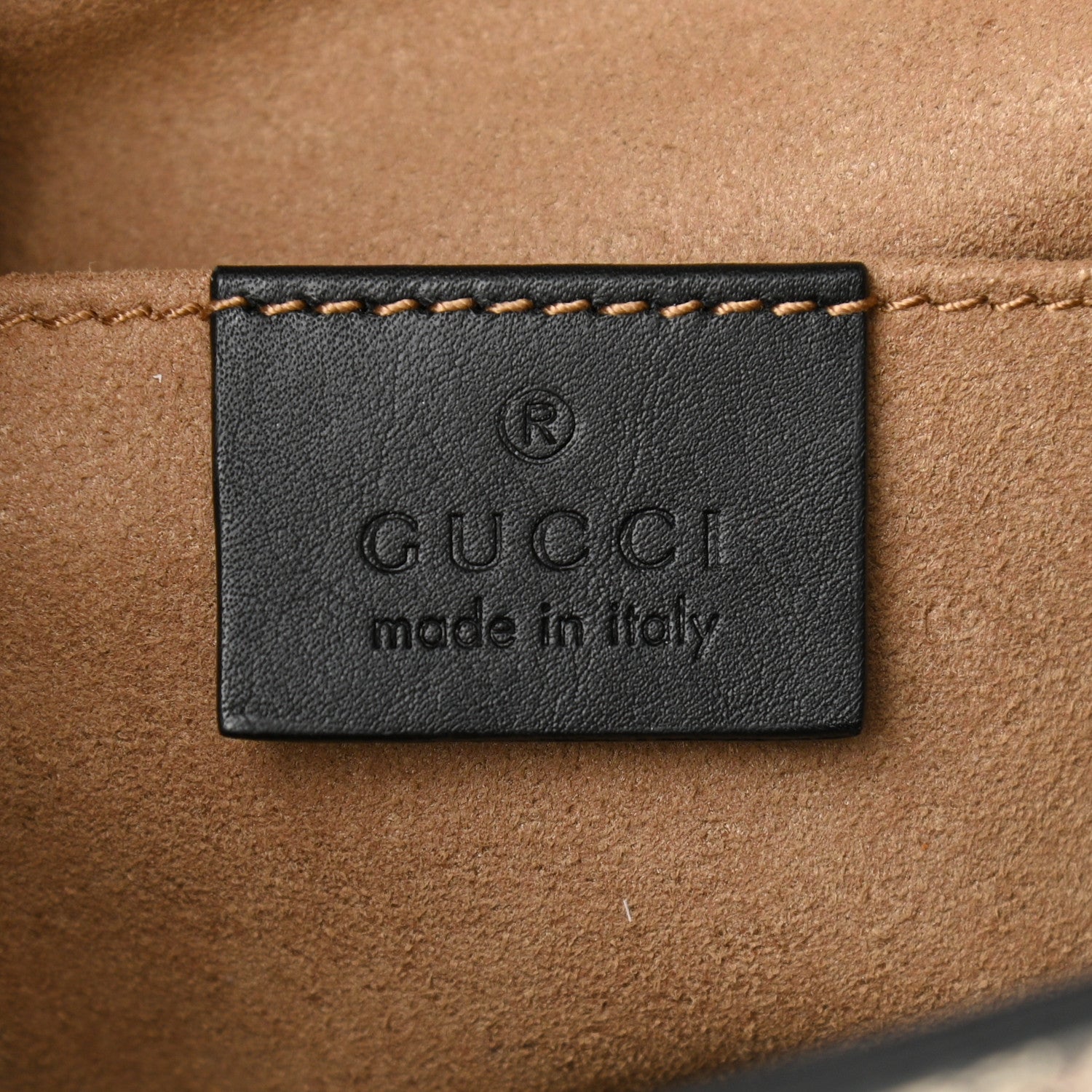 Gucci GG Supreme Monogram Calfskin Padlock Backpack Beige Cuir Black 6 of 12