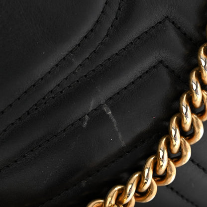 Gucci Calfskin Matelasse Medium GG Marmont Shoulder Bag Black 11 of 11