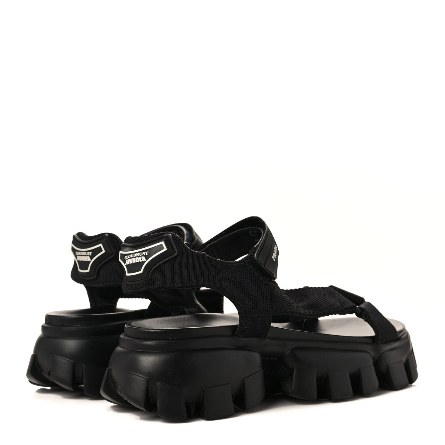 Rubber Nylon Velcro Womens Cloudbust Thunder 50mm Sandals 38.5 Black