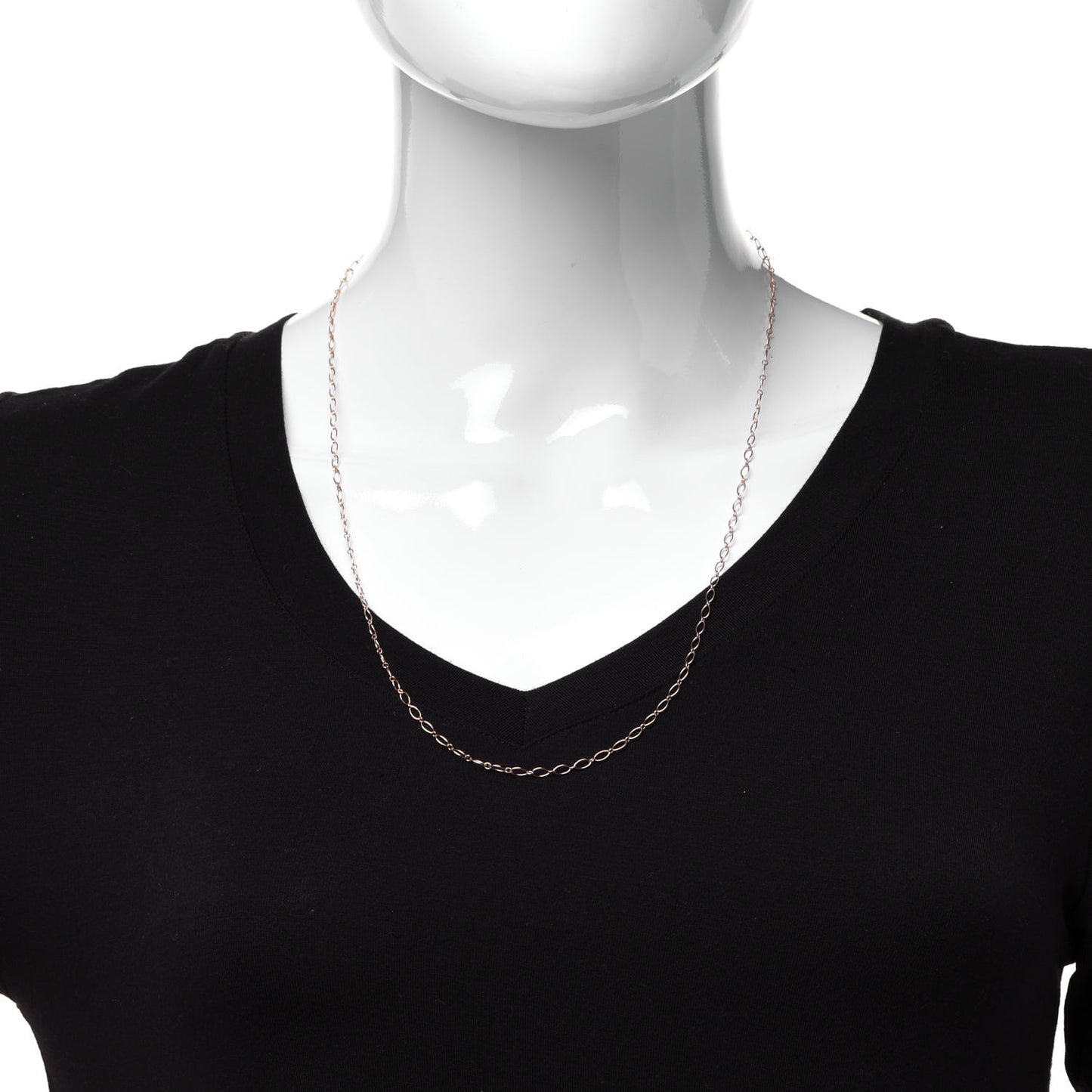18K Rose Gold Oval Link Chain 24"