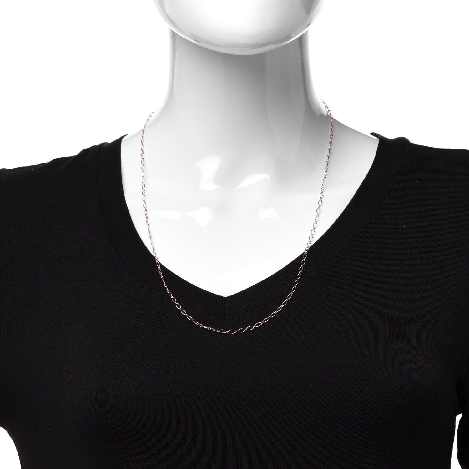 Tiffany 18K Rose Gold Oval Link Chain 24" 2 of 5