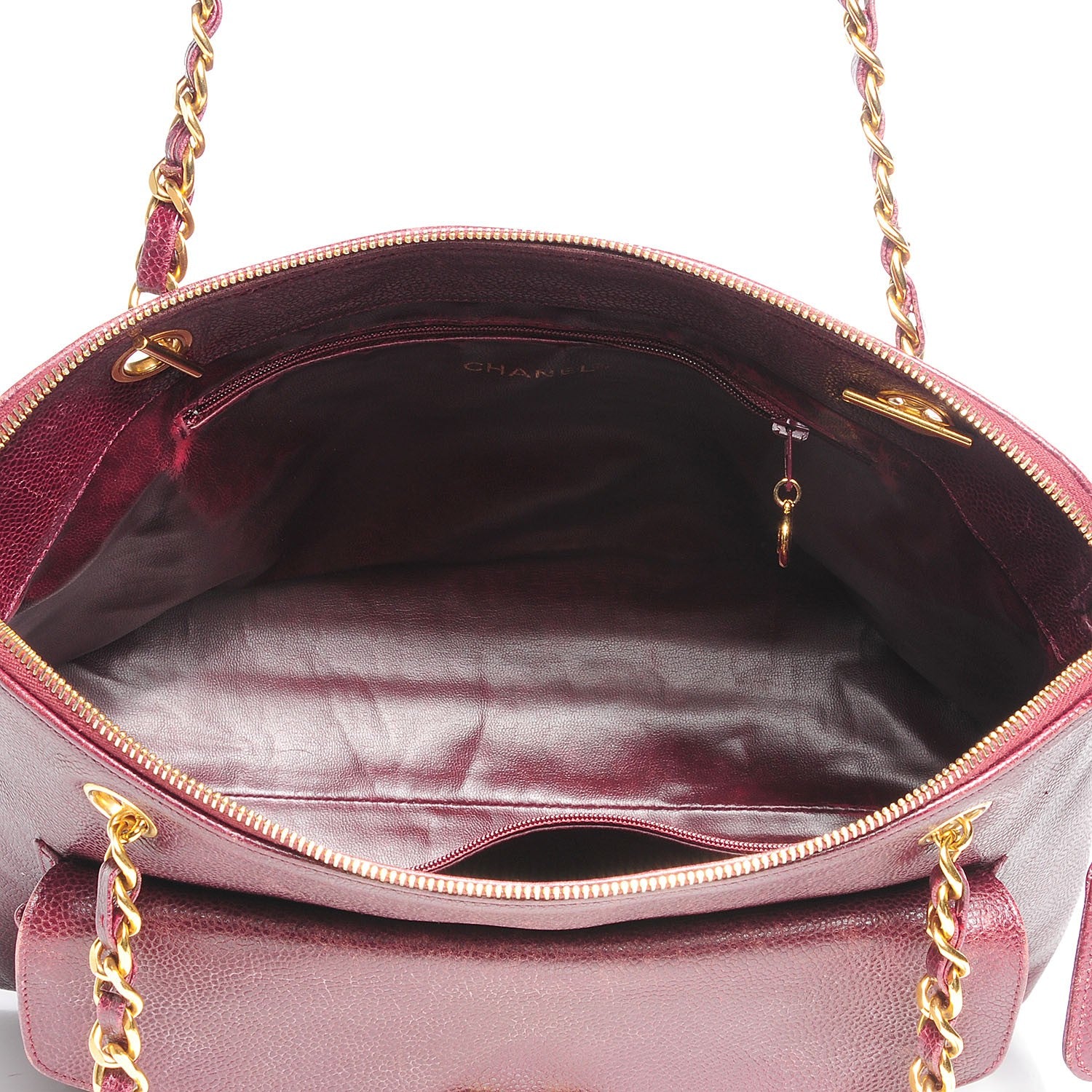 Chanel Caviar Shoulder Bag Bordeaux 9 of 9