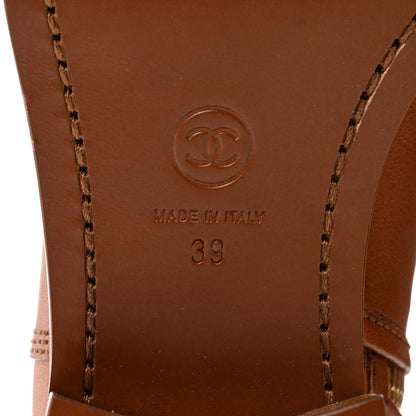 Chanel Calfskin CC Logo Mid Calf Boots 39 Caramel 8 of 8