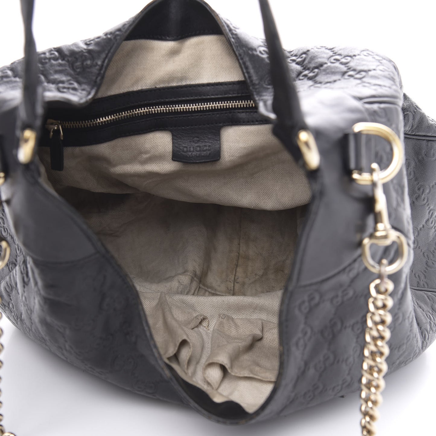 Guccissima Medium Emily Hobo Black