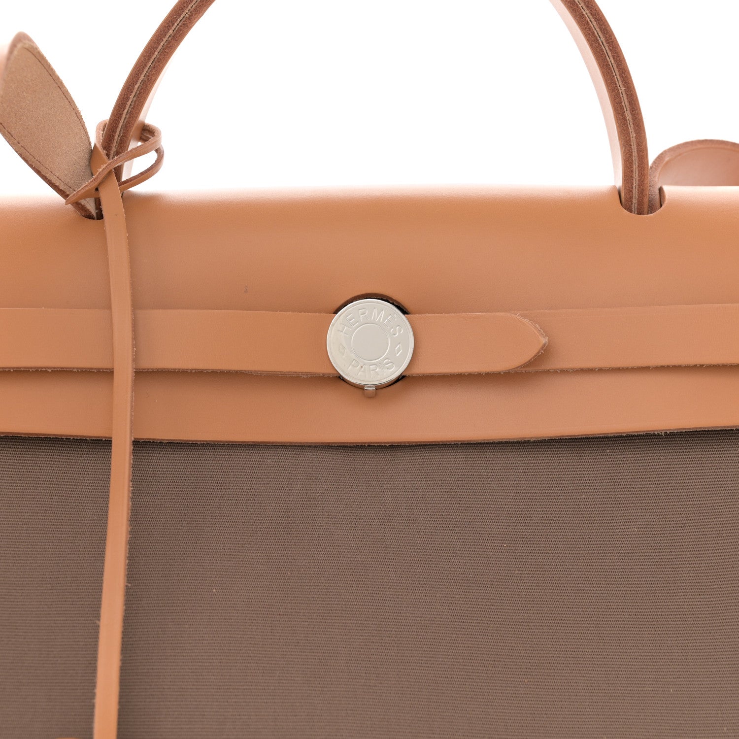 Hermes Military Toile Vache Hunter Herbag Zip Retourne 31 PM Etoupe Dune 9 of 12
