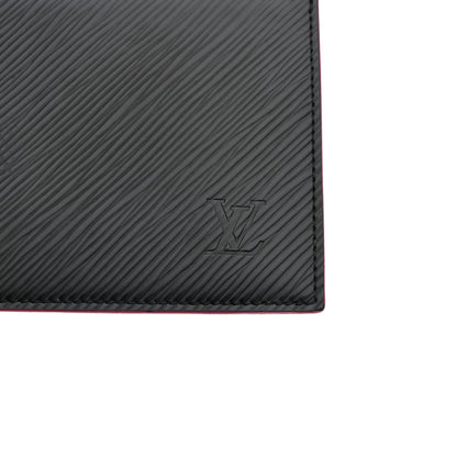 Louis Vuitton Epi Felicie Chain Wallet Zippered Insert Black Hot Pink 7 of 7