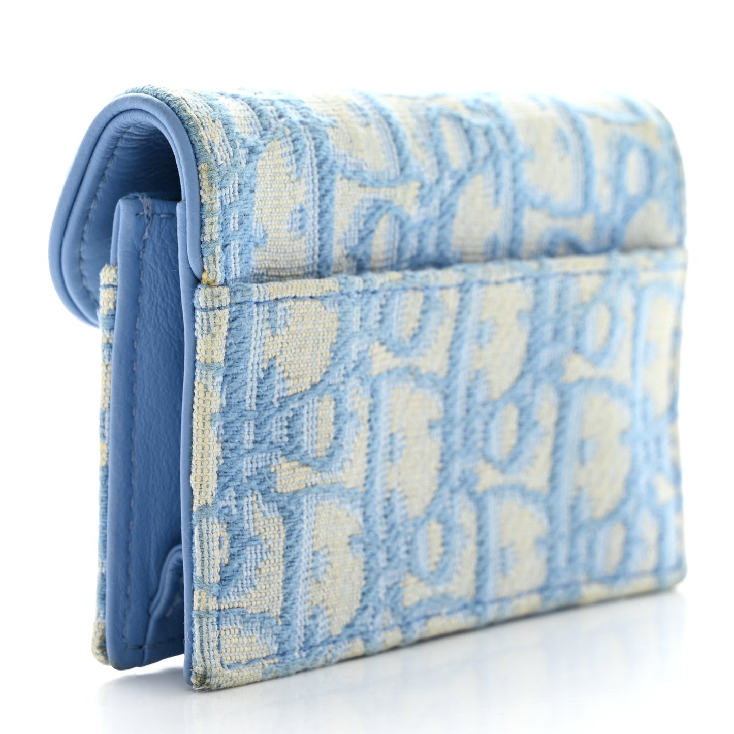 Oblique Saddle Card Holder Cornflower Blue