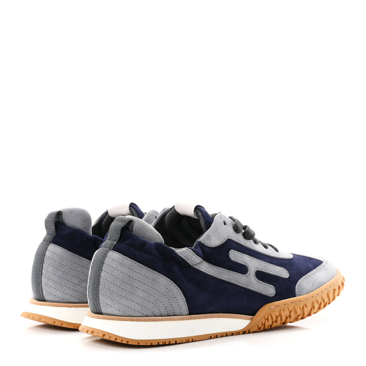 Suede Goatskin Jet Sneakers 37.5 Marine Gris Orage
