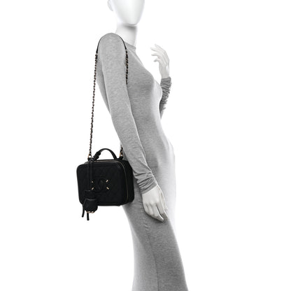 Chanel Caviar Quilted Medium CC Filigree Vanity Case Black 2 of 13