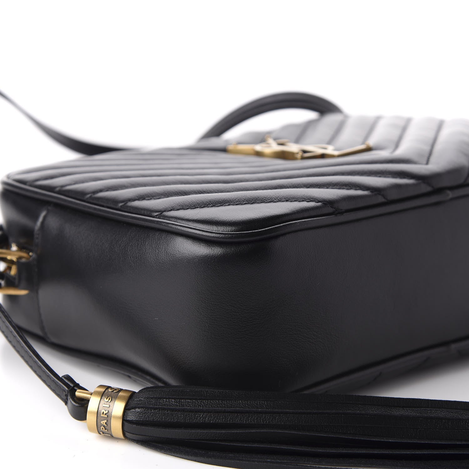Saint Laurent Calfskin Matelasse Monogram Lou Camera Bag Black 6 of 10