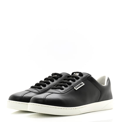 Chanel Calfskin Mens CC Sneakers 42 Black 3 of 11