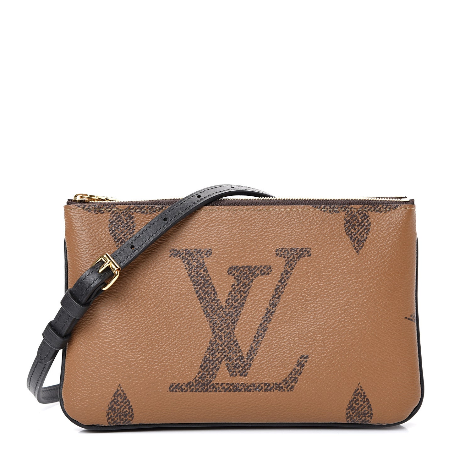 Reverse Monogram Giant Double Zip Pochette