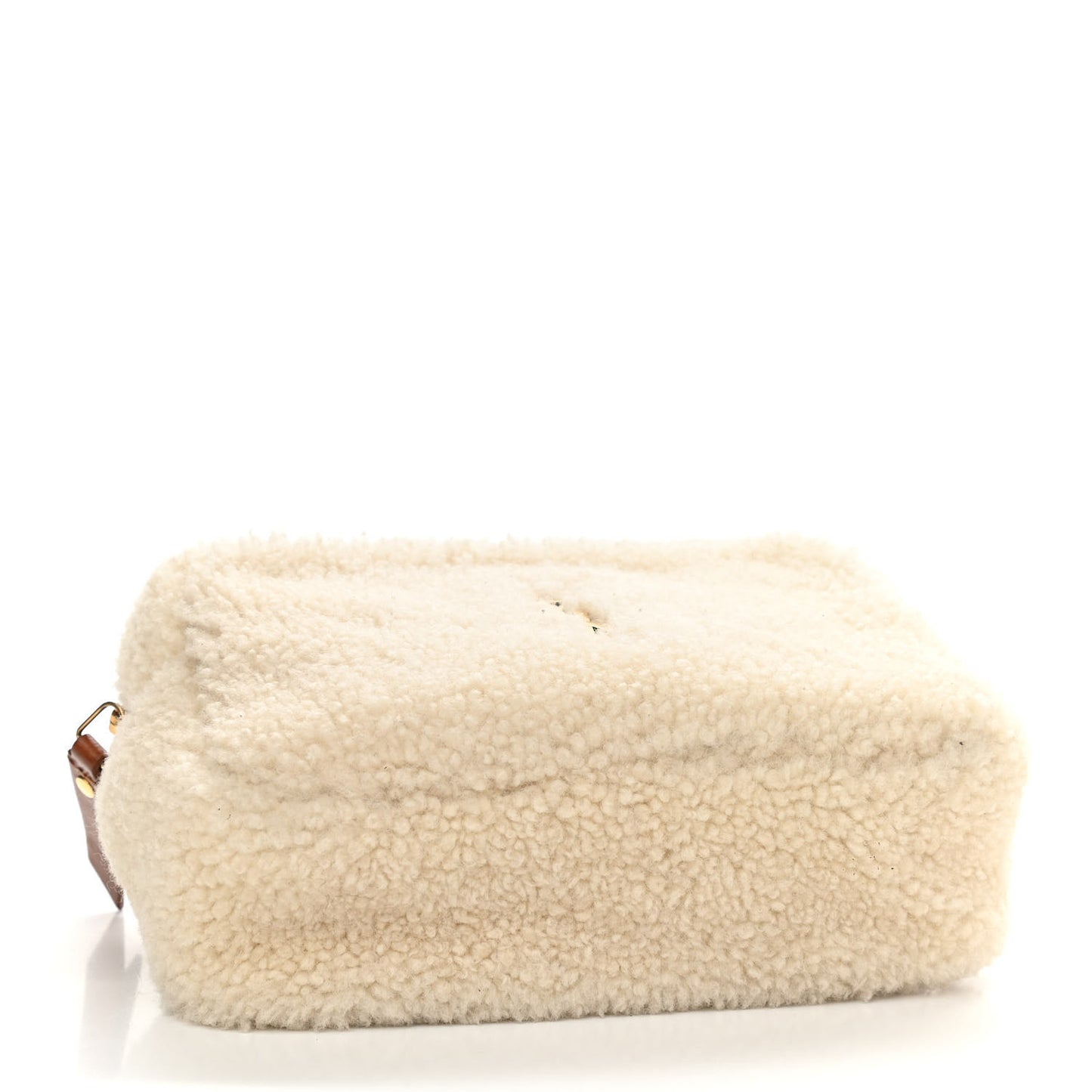 Shearling Monogram Lou Belt Bag Beige