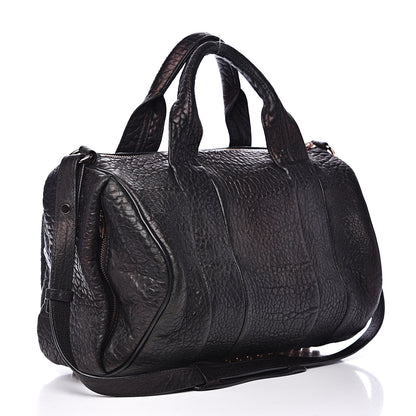 Alexander Wang Pebbled Lambskin Rocco Black Rose Gold Hardware 2 of 13