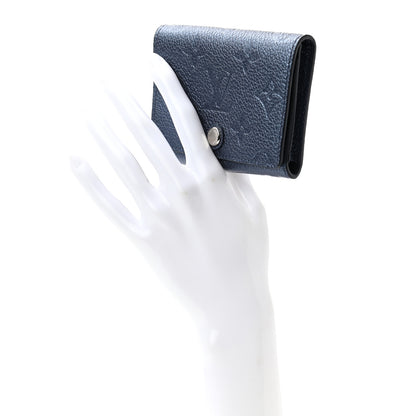 Louis Vuitton Metallic Monogram Business Card Holder Navy Nacre 2 of 6