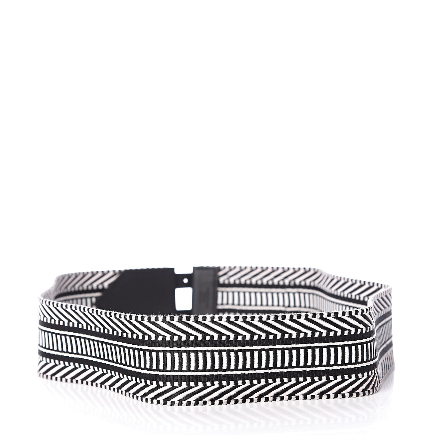 Toile Sombrero 50mm Cavale Belt 100 Black Ecru