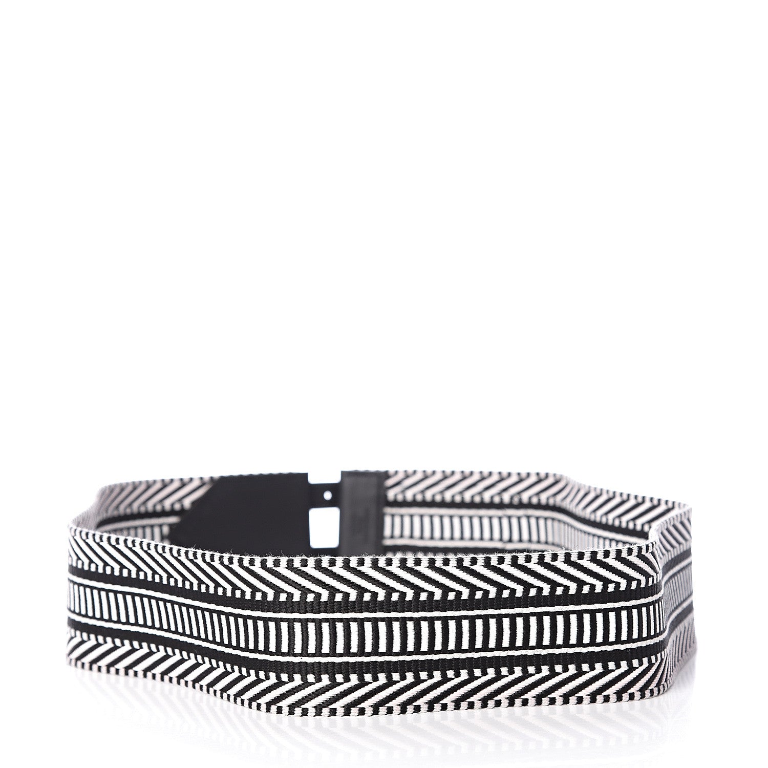 Hermes Toile Sombrero 50mm Cavale Belt 100 Black Ecru 2 of 4