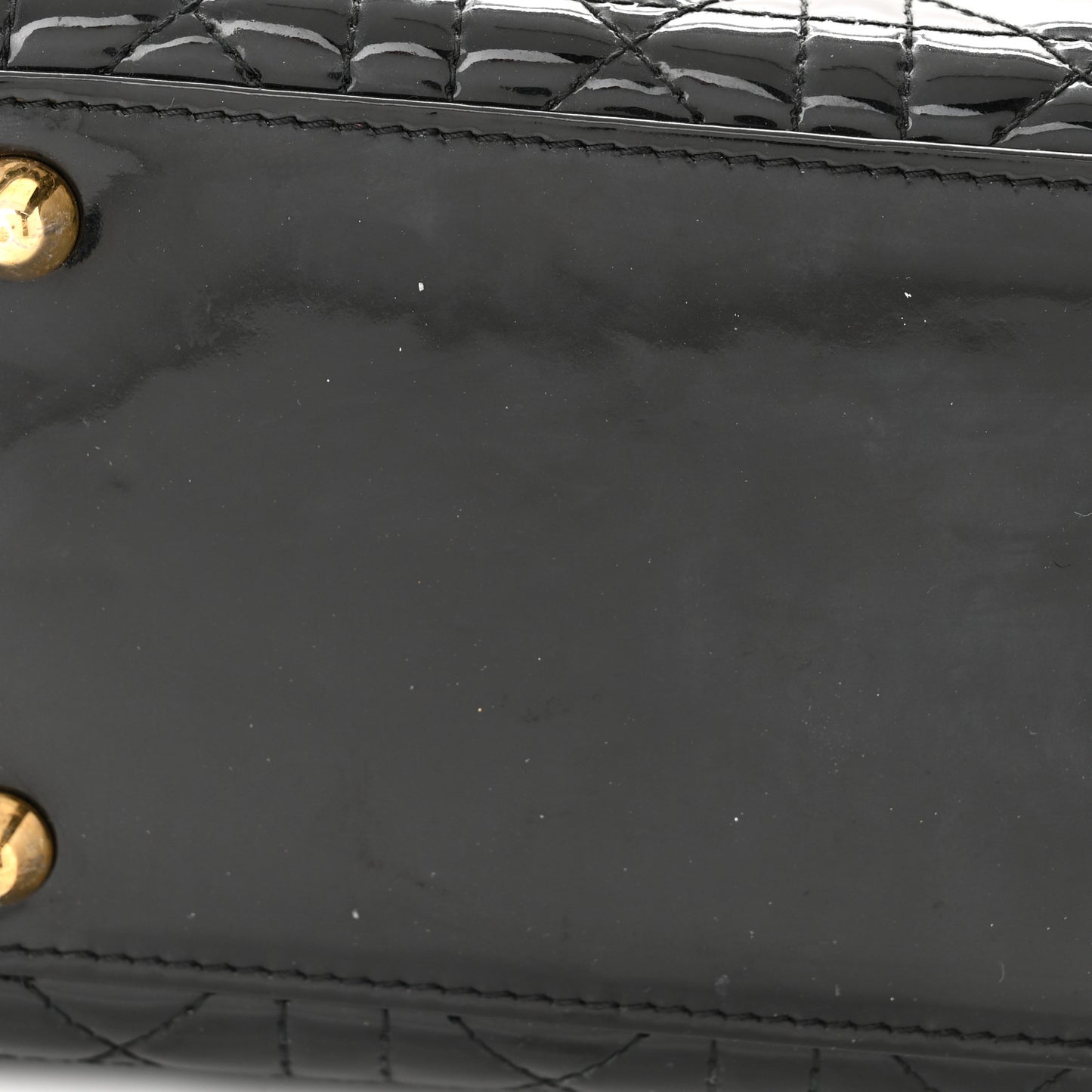 Patent Cannage Large Lady Dior Black