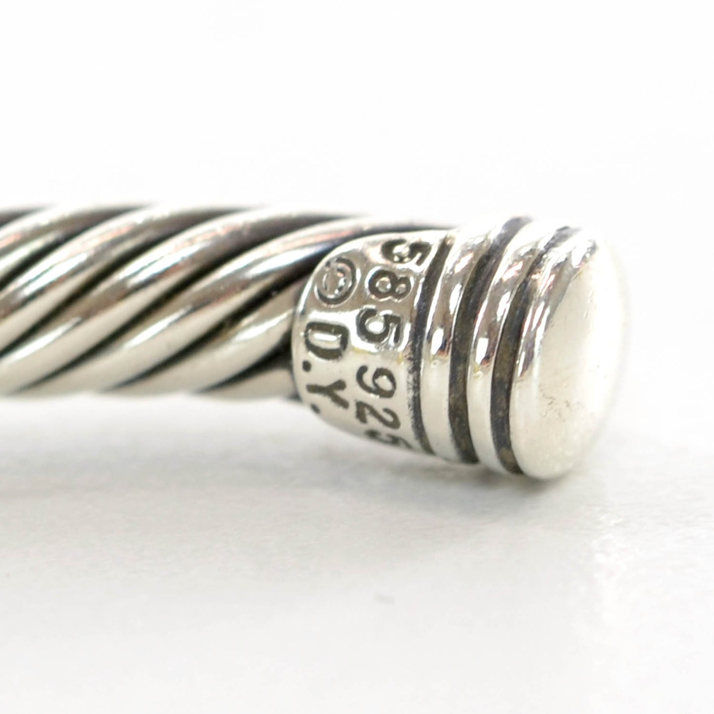 Sterling Silver 14K Yellow Gold 5mm Cable Classics Two Station Bracelet