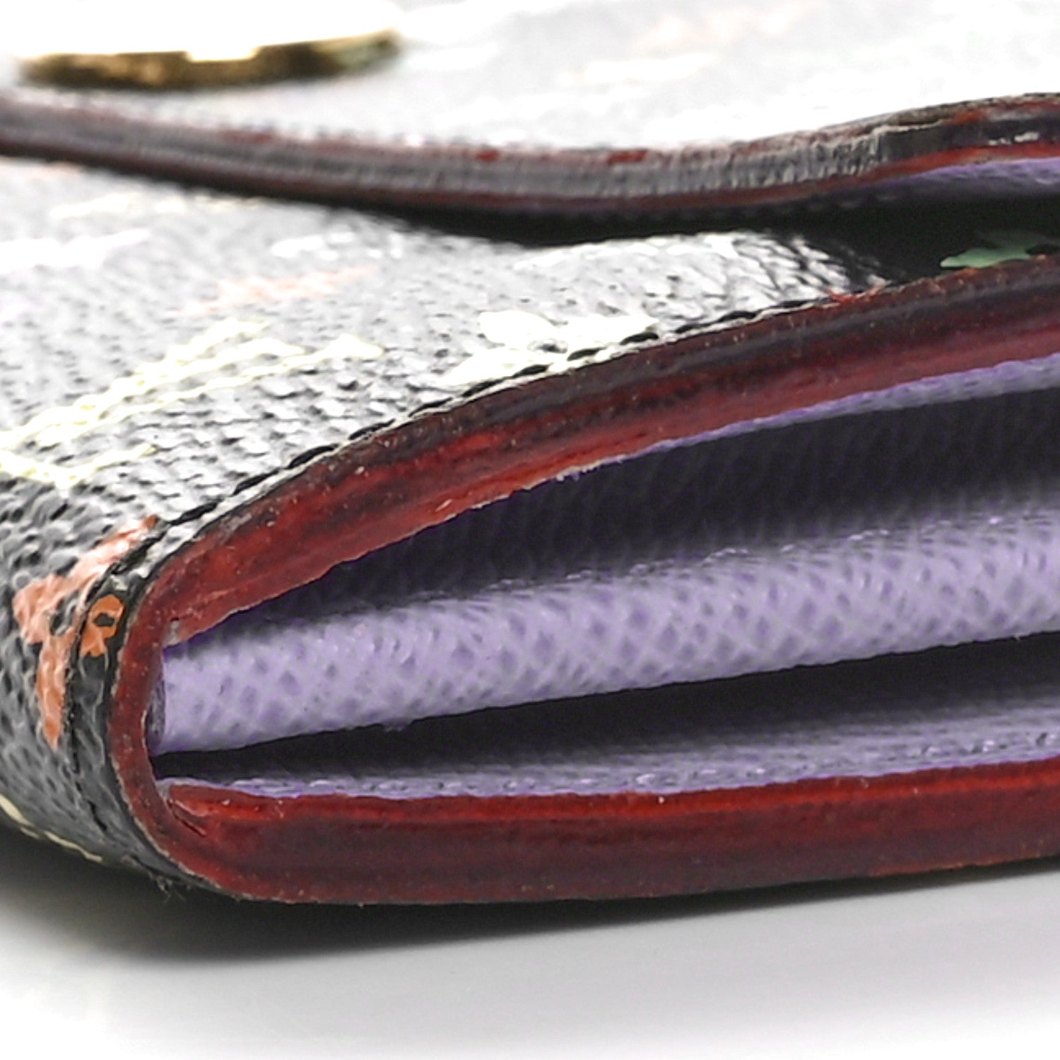 Louis Vuitton Monogram Multicolor Sarah Wallet Black Violet 9 of 9