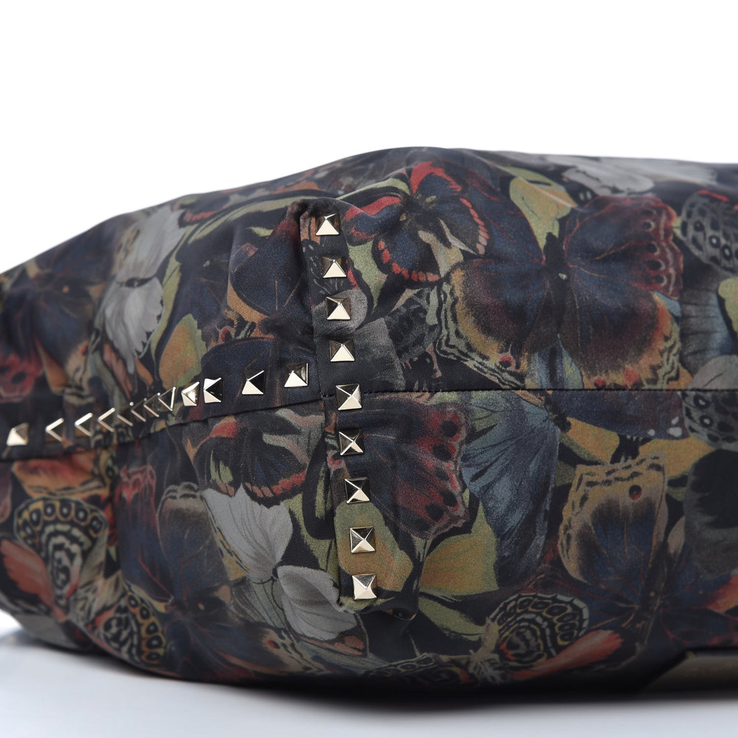 Canvas Camubutterfly Rockstud Crossbody Tote Multicolor