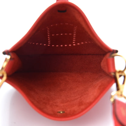 Hermes Taurillon Clemence Evelyne TPM Rouge De Coeur 5 of 10