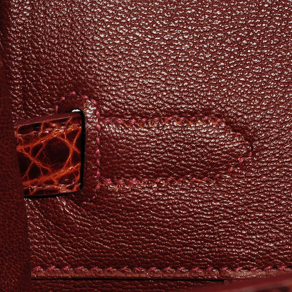 Hermes Shiny Porosus Crocodile Birkin 35 Miel 23 of 29