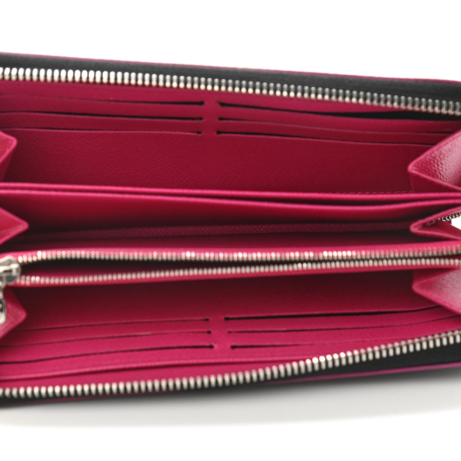 Louis Vuitton Epi Zippy Wallet Black Hot Pink 5 of 11