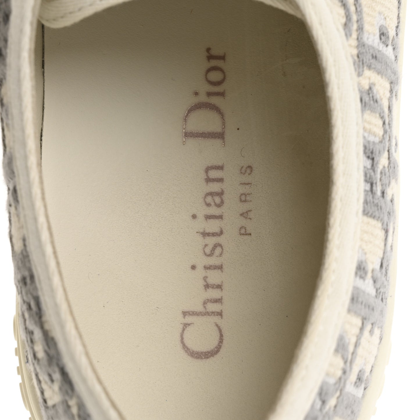 Canvas Oblique Walk'N'Dior Low Top Sneakers 39 Grey Stone