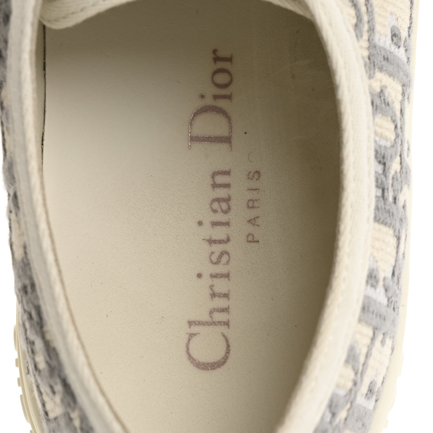 Christian Dior Canvas Oblique Walk'N'Dior Low Top Sneakers 39 Grey Stone 7 of 11