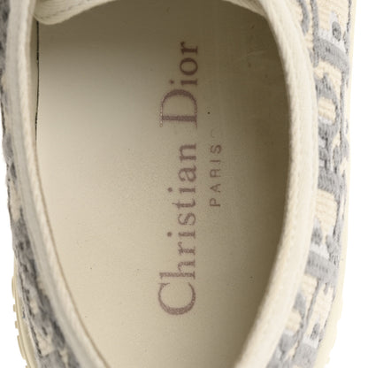 Christian Dior Canvas Oblique Walk'N'Dior Low Top Sneakers 39 Grey Stone 7 of 11