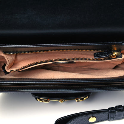 Gucci Azalea Calfskin Horsebit 1955 Shoulder Bag Black 6 of 9