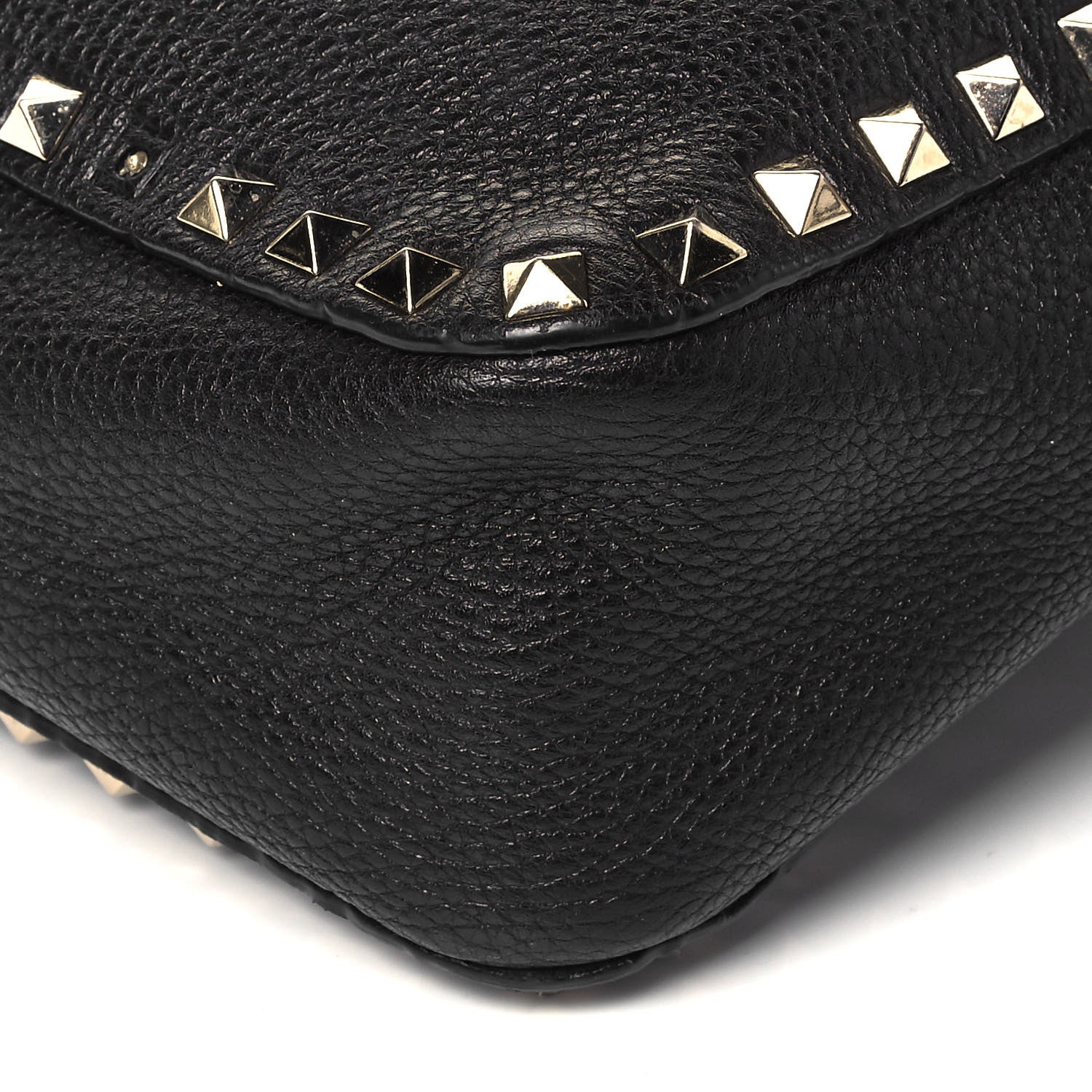 Valentino Garavani Pebbled Calfskin Large Rockstud Flip-Lock Messenger Bag Black 9 of 9