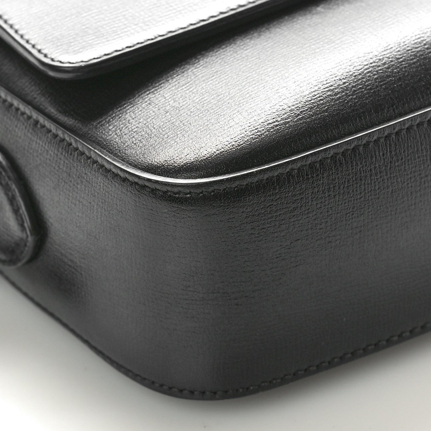 Textured Calfskin Small Horsebit 1955 Shoulder Bag Black