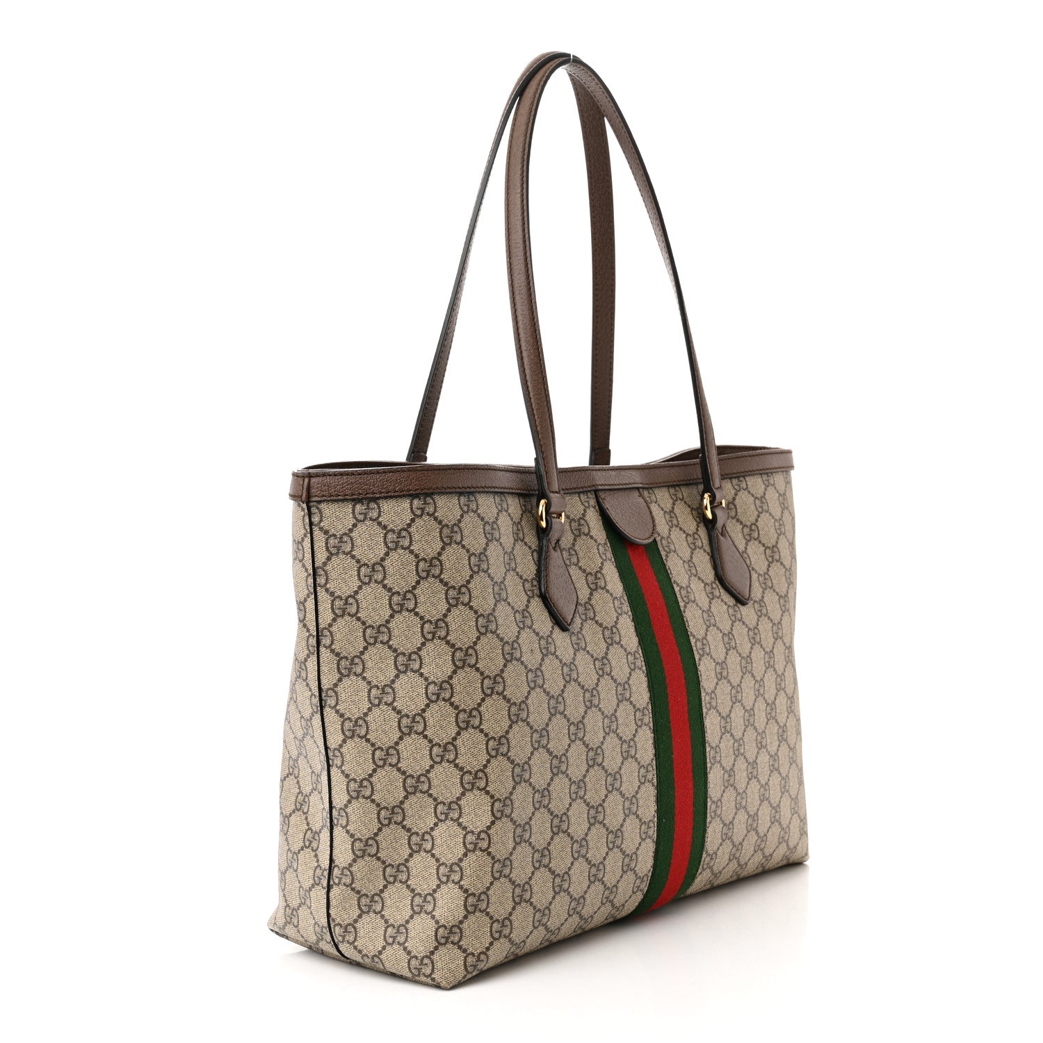 Gucci GG Supreme Monogram Medium Ophidia Shopping Tote Brown 3 of 13