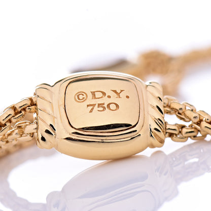 David Yurman 18K Yellow Gold Citrine Yellow Beryl Pink Tourmaline Novella Chain Bracelet 4 of 5