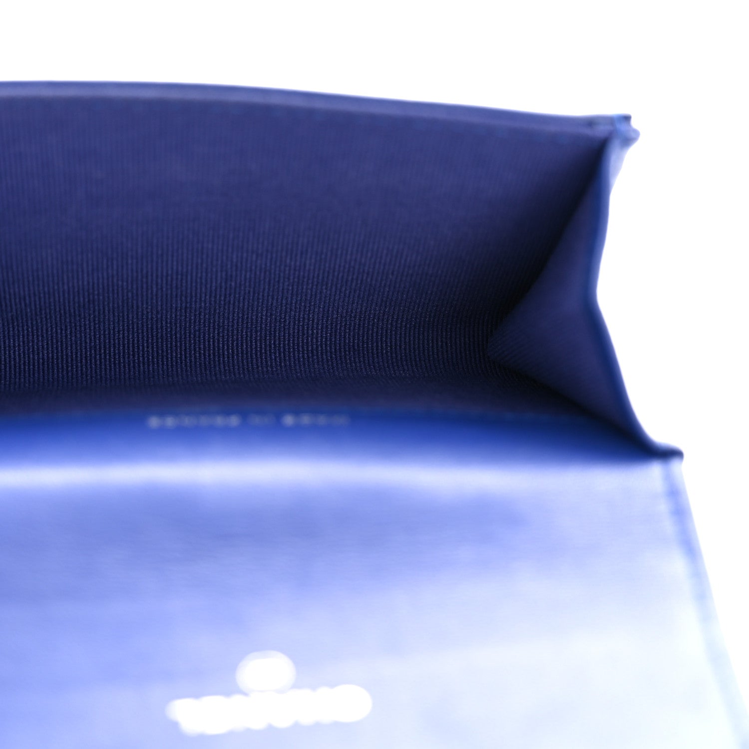 Chanel Lambskin Quilted Flap Card Holder Wallet Blue 5 of 10